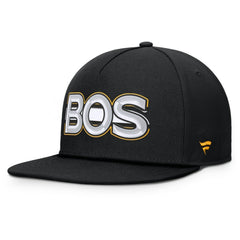 Boston Bruins Fanatics Authentic Pro Rink Team Code Snapback Hat - Black - NHL 202498923
