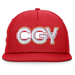 Calgary Flames Fanatics Authentic Pro Rink Team Code Snapback Hat - Red - NHL 202498925