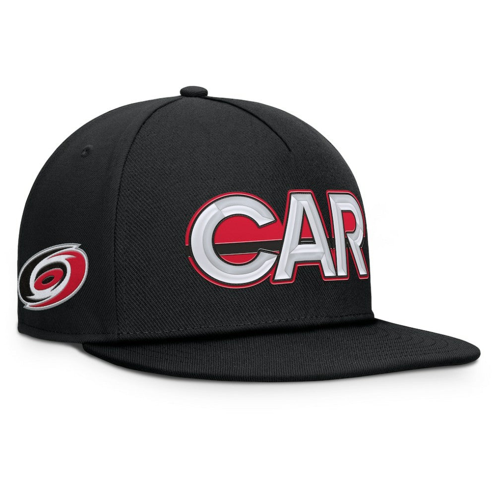Carolina Hurricanes Fanatics Authentic Pro Rink Team Code Snapback Hat - Black - NHL 202498926
