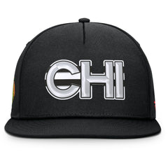 Chicago Blackhawks Fanatics Authentic Pro Rink Team Code Snapback Hat - Black - NHL 202498927