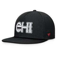 Chicago Blackhawks Fanatics Authentic Pro Rink Team Code Snapback Hat - Black - NHL 202498927