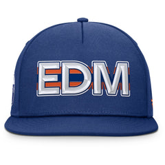 Edmonton Oilers Fanatics Authentic Pro Rink Team Code Snapback Hat - Royal - NHL 202498928