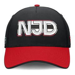 New Jersey Devils Fanatics Authentic Pro Rink Team Code Flex Hat - Black/Red - NHL 202498970