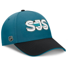 San Jose Sharks Fanatics Authentic Pro Rink Team Code Flex Hat - Teal/Black - NHL 202498977