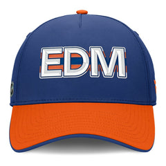 Edmonton Oilers Fanatics Authentic Pro Rink Team Code Flex Hat - Royal/Orange - NHL 202498992