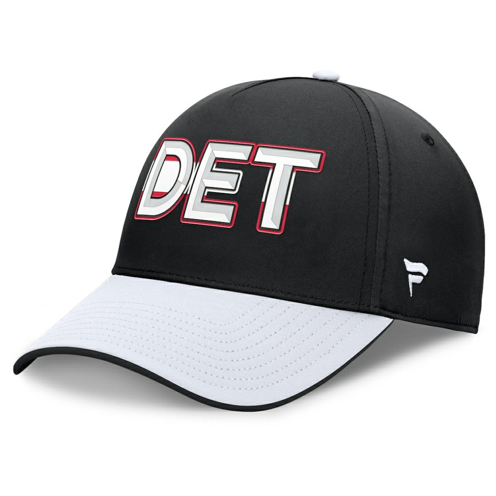 Detroit Red Wings Fanatics Authentic Pro Rink Team Code Flex Hat - Black/White - NHL 202498995