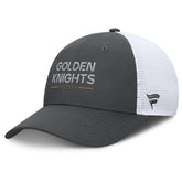 Vegas Golden Knights Fanatics Authentic Pro Rink Lockup Adjustable Trucker Hat - Gray/White - NHL 202499007