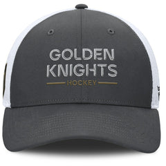 Vegas Golden Knights Fanatics Authentic Pro Rink Lockup Adjustable Trucker Hat - Gray/White - NHL 202499007