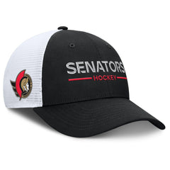 Ottawa Senators Fanatics Authentic Pro Rink Lockup Adjustable Trucker Hat - Black/White - NHL 202499013