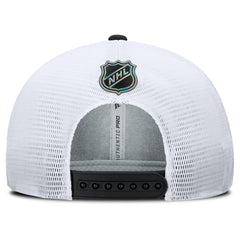 Los Angeles Kings Fanatics Authentic Pro Rink Lockup Adjustable Trucker Hat - Black/White - NHL 202499030