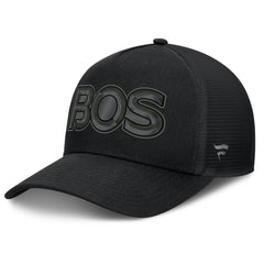 Boston Bruins Fanatics Authentic Pro Road Team Code Trucker Adjustable Hat - Black - NHL 202499160
