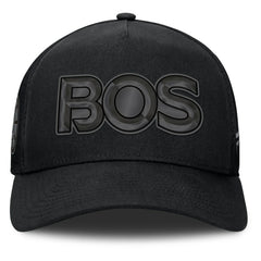 Boston Bruins Fanatics Authentic Pro Road Team Code Trucker Adjustable Hat - Black - NHL 202499160