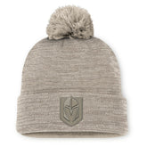 Vegas Golden Knights Fanatics Authentic Pro Road Cuffed Knit Hat with Pom - Tan - NHL 202499223