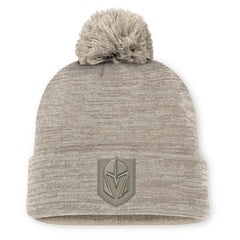 Vegas Golden Knights Fanatics Authentic Pro Road Cuffed Knit Hat with Pom - Tan - NHL 202499223
