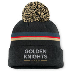 Vegas Golden Knights Fanatics Women's Authentic Pro Rink Cuffed Knit Hat with Pom - Black - NHL 202499232