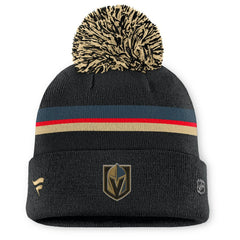 Vegas Golden Knights Fanatics Women's Authentic Pro Rink Cuffed Knit Hat with Pom - Black - NHL 202499232