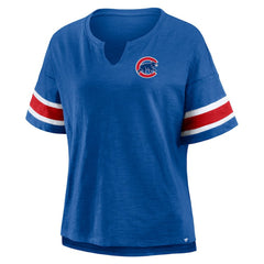 Chicago Cubs Fanatics Women's Curl Route T-Shirt - Royal - Fanatics on Sale