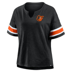 Baltimore Orioles Fanatics Women's Curl Route T-Shirt - Black - Fanatics on Sale