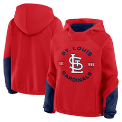 St. Louis Cardinals Fanatics Women's Oversized Time to Win Pullover Hoodie - Red - Fanatics Lifestyle