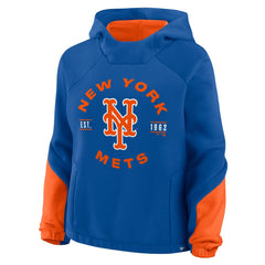 New York Mets Fanatics Women's Oversized Time to Win Pullover Hoodie - Royal - Fanatics Lifestyle