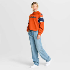 Houston Astros Fanatics Women's Oversized Toss Sweep Raglan Pullover Sweatshirt - Orange - Fanatics Sale