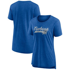 Dallas Cowboys Women's Original Play Tri-Blend T-Shirt Royal