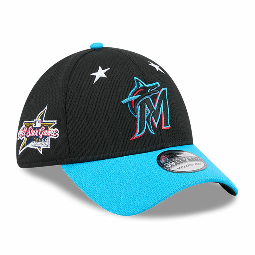 Miami Marlins New Era 2025 MLB All-Star Game 39THIRTY Flex Hat - Black/Blue - New Era Lifestyle