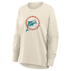 Fanatics Miami Dolphins Women's Dove Legacy Long Sleeve T-Shirt Cream