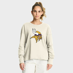 Fanatics Minnesota Vikings Women's Dove Legacy Long Sleeve T-Shirt Cream