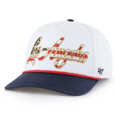 Los Angeles Dodgers '47 Patriotic Overhand Hitch Adjustable Hat - White - 47 brand Sale