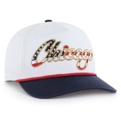 Chicago Cubs '47 Patriotic Overhand Hitch Adjustable Hat - White - 47 brand Sale