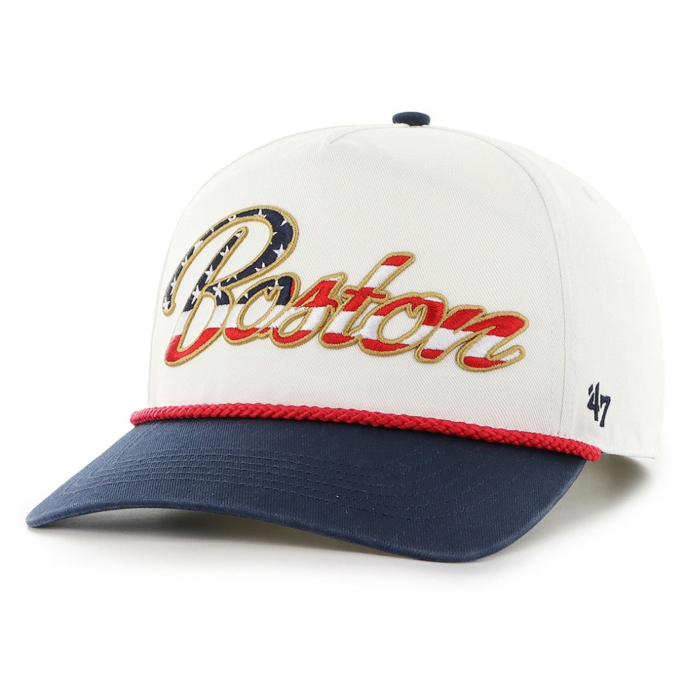 Boston Red Sox '47 Patriotic Overhand Hitch Adjustable Hat - White - 47 brand Sale