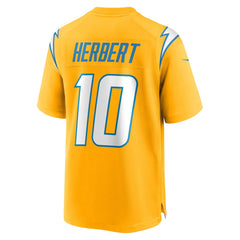 Nike Justin Herbert Los Angeles Chargers Alternate Charger Power Game Player Jersey Gold