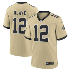 Nike Chris Olave New Orleans Saints Gameday Golds Alternate Game Player Jersey Gold