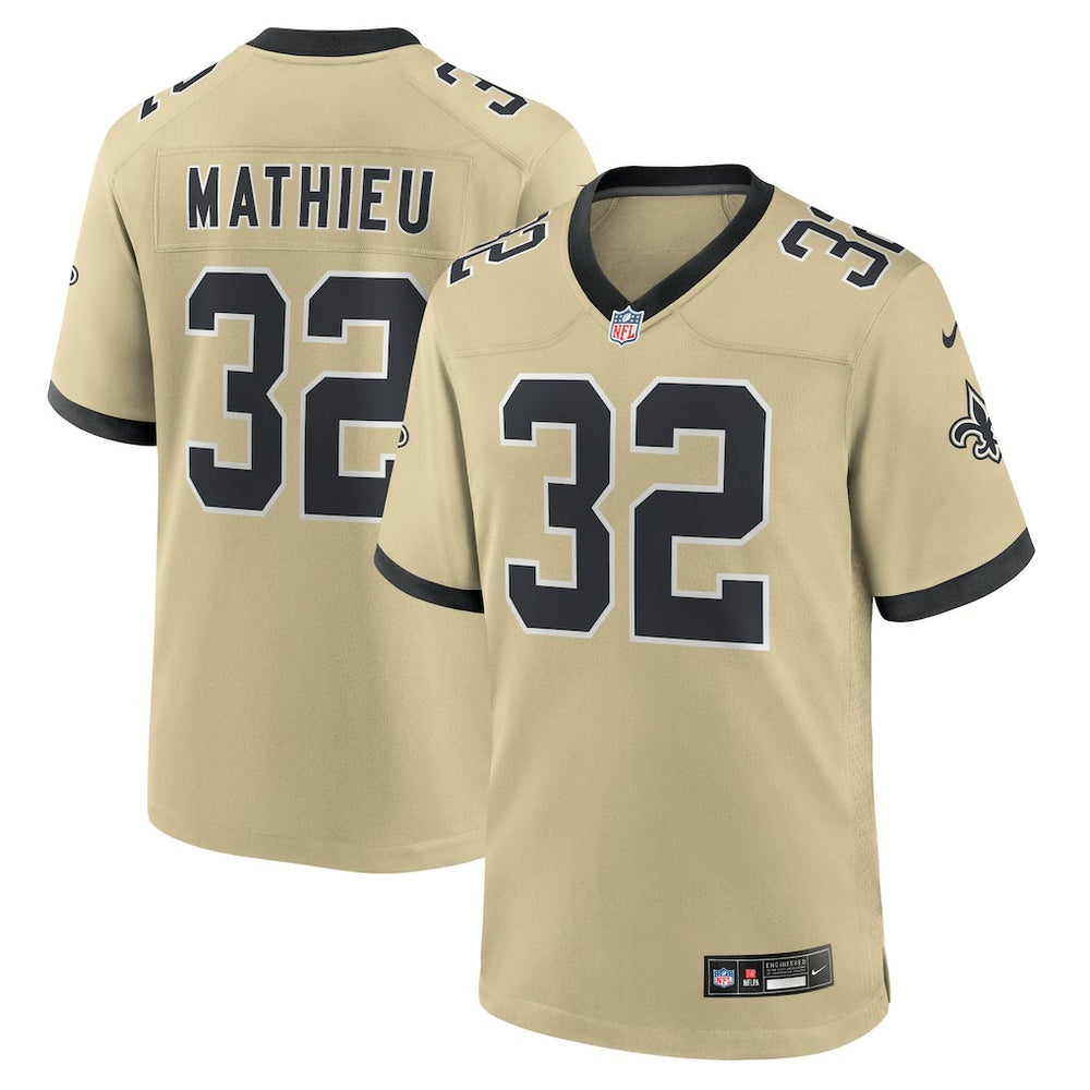 Nike Tyrann Mathieu New Orleans Saints Gameday Golds Alternate Game Player Jersey Gold