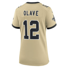 Nike Chris Olave New Orleans Saints Women's Gameday Golds Alternate Game Player Jersey Gold