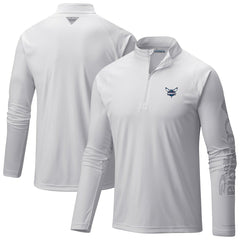 Charlotte Hornets Terminal Tackle Raglan Omni-Shade Quarter-Zip Jacket White | Columbia online