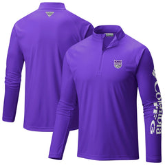 Sacramento Kings Terminal Tackle Raglan Omni-Shade Quarter-Zip Jacket Purple | Columbia