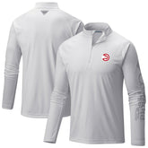 Atlanta Hawks Terminal Tackle Raglan Omni-Shade Quarter-Zip Jacket White | Columbia outlet