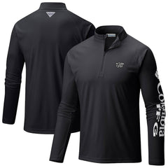 Brooklyn Nets Terminal Tackle Raglan Omni-Shade Quarter-Zip Jacket Black | Columbia Lifestyle