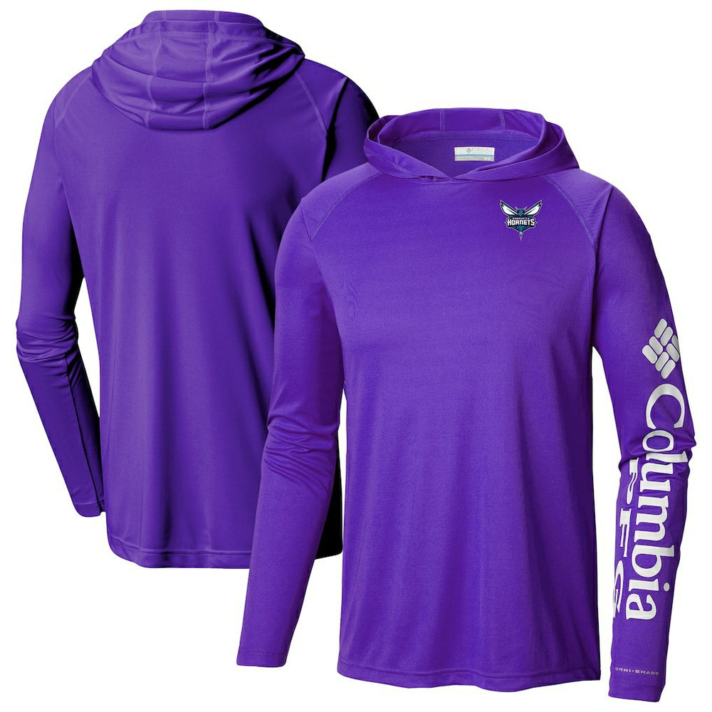 Charlotte Hornets Terminal Tackle Long Sleeve Hoodie T-Shirt Purple | Columbia for sale