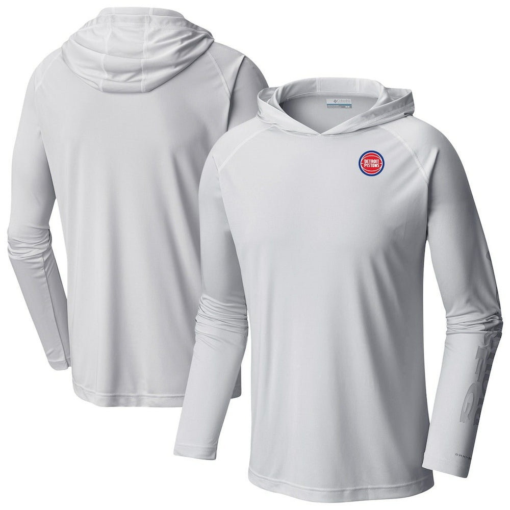 Detroit Pistons Terminal Tackle Long Sleeve Hoodie T-Shirt for sale White | Columbia Near Me