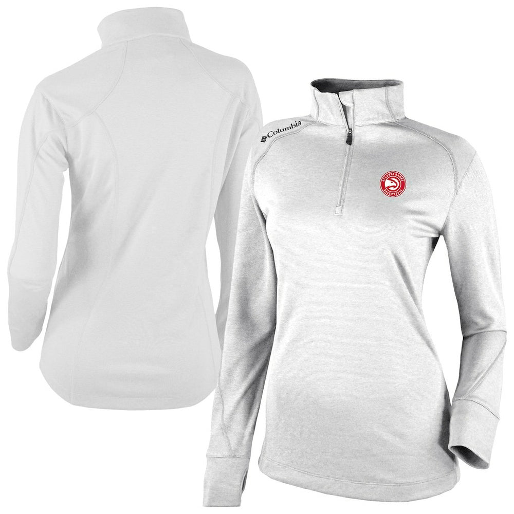 Atlanta Hawks Women's Omni-Wick Shotgun 2.0 Quarter-Zip Pullover Top White | Columbia for sale