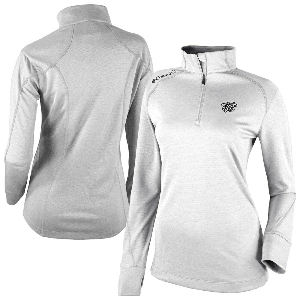 Brooklyn Nets Women's Omni-Wick Shotgun 2.0 Quarter-Zip Pullover Top White | Columbia