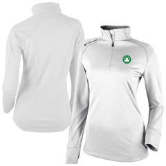 Boston Celtics Women's Omni-Wick Shotgun 2.0 Quarter-Zip Pullover Top White | Columbia