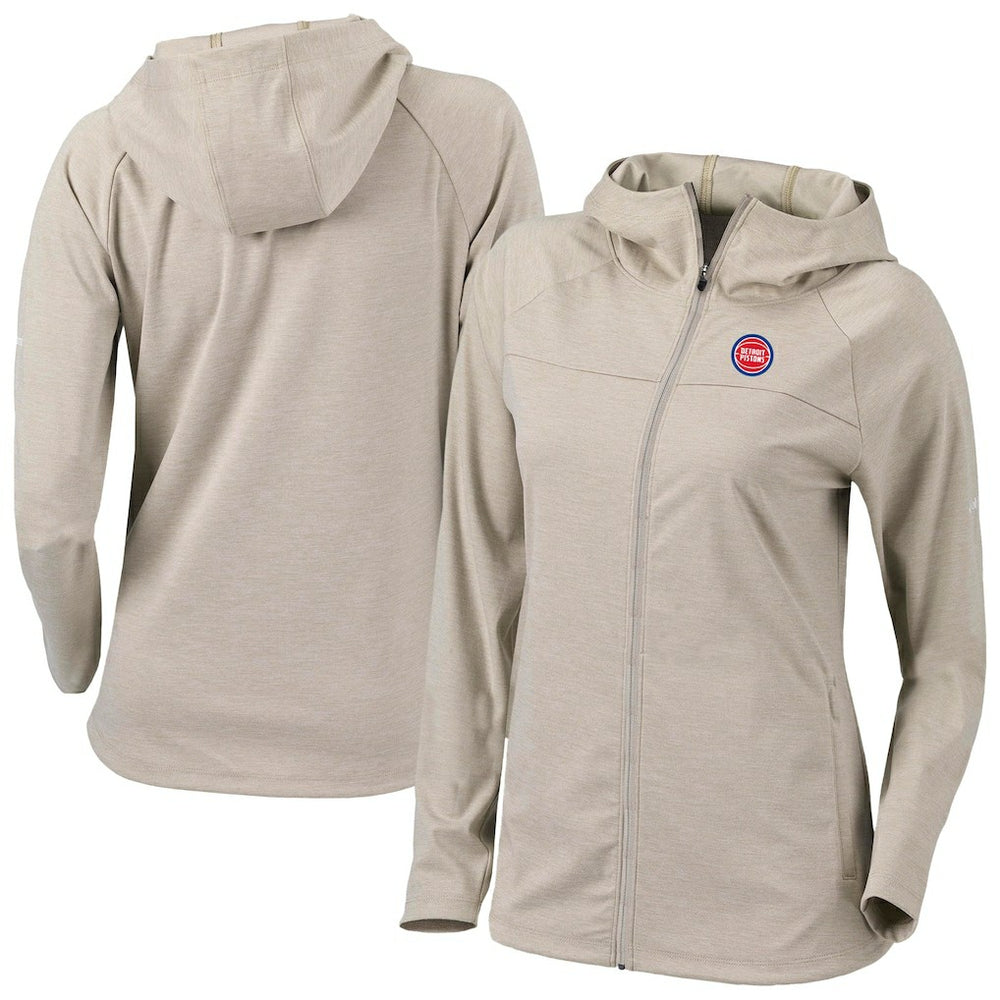 Detroit Pistons Women's Omni-Wick Half Shot Full-Zip Hooded Jacket for sale Tan | Columbia Near Me