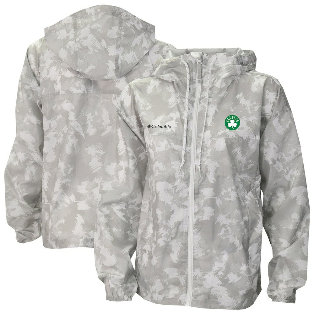 Boston Celtics Women's Flash Challenger II Omni-Shade Full-Zip Windbreaker Jacket Gray | Columbia for sale
