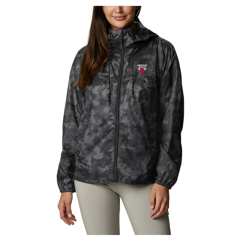 Chicago Bulls Women's Flash Challenger II Omni-Shade Full-Zip Windbreaker Jacket Black | Columbia