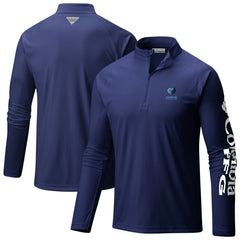 Memphis Grizzlies PFG Terminal Tackle Quarter-Zip Top Navy | Columbia discount