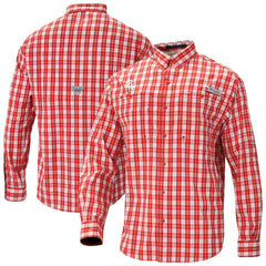 Houston Rockets Super Tamiami Omni-Shade Long Sleeve Button-Down Shirt Red | Columbia Near Me